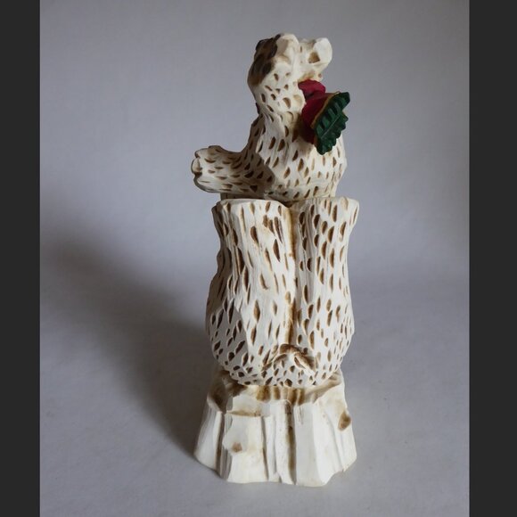 9” VINTAGE STUDIO G DAVID FRYKMAN STUDIO POLAR BEAR CHRISTMAS TREE FIGURE SET - Picture 5 of 16